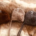 Wool hat with pom-pom 3 different colors